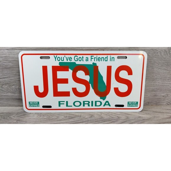 Made in the USA! You’ve Got A Friend In Jesus Florida license plate - Picture 2 of 3